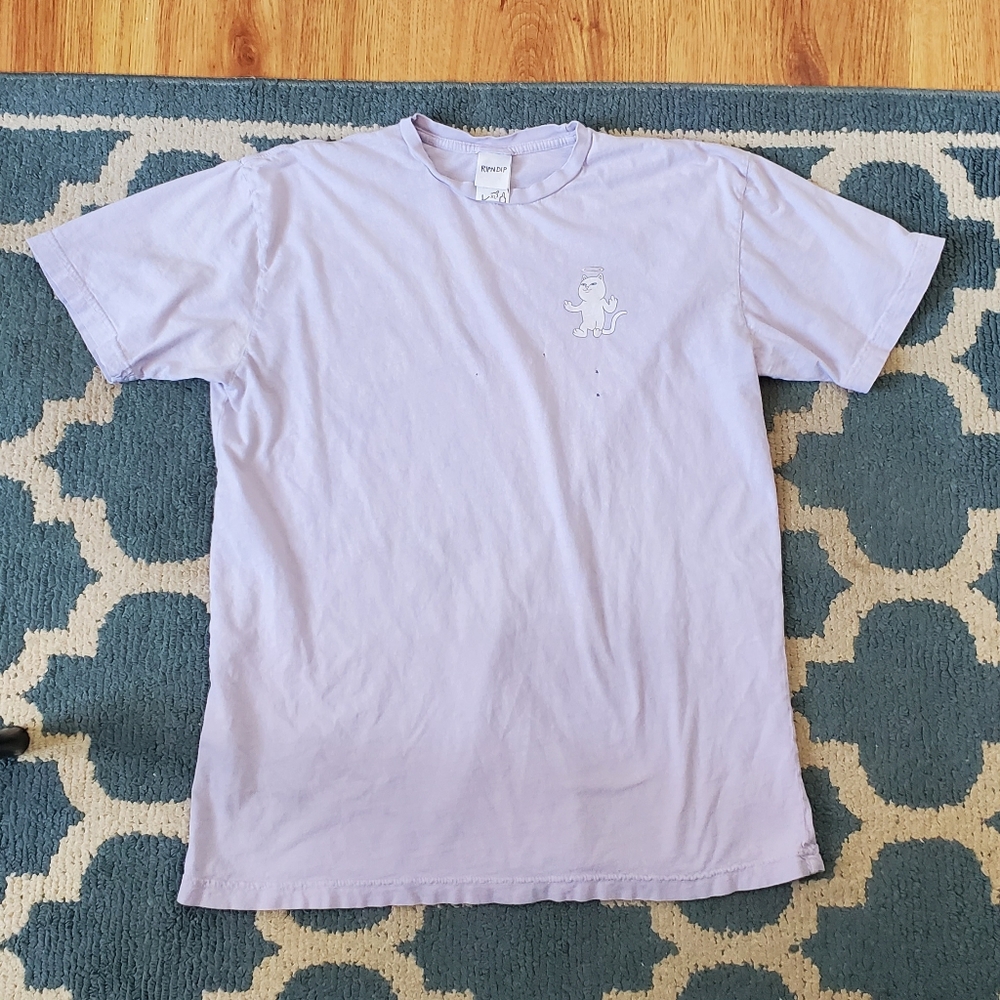 COPY - RIPNDIP halo tee. Light purple/lavender. XL. Preloved <3.